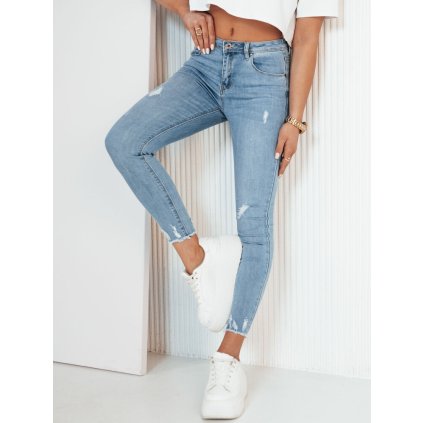 196967 damske dziny s dirami magzon barva modra dstreet uy1989 velikost s barva modra svetle