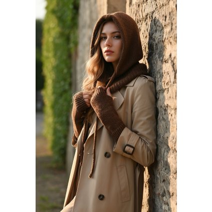 198488 damska kapuce vivisence 70110 velikost uni barva seda