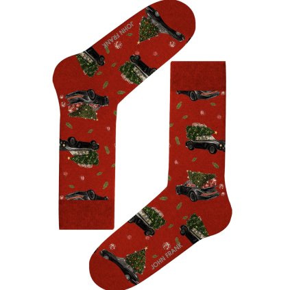 198611 damske ponozky john frank wjflsfun ch64 velikost uni barva cervena