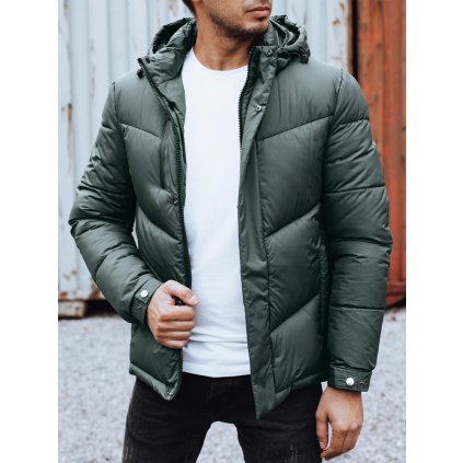 199913 panska zimni bunda s odepinaci kapuci dstreet tx4832 velikost m 48 barva zelena