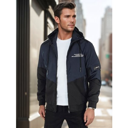 200261 panska bunda s kapuci dstreet tx5026 velikost m barva modra svetle