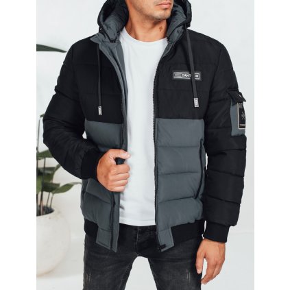 200465 panska zimni bunda s kapuci dstreet tx5049 velikost s barva cerna