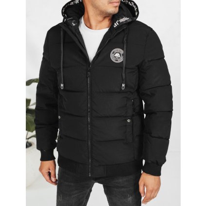 200477 panska zimni prosivana bunda s kapuci dstreet tx5072 velikost s barva cerna