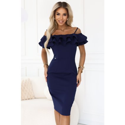 200669 carmen prilehave midi saty ve spanelskem stylu tmave modre 599 3 velikost xs barva modra