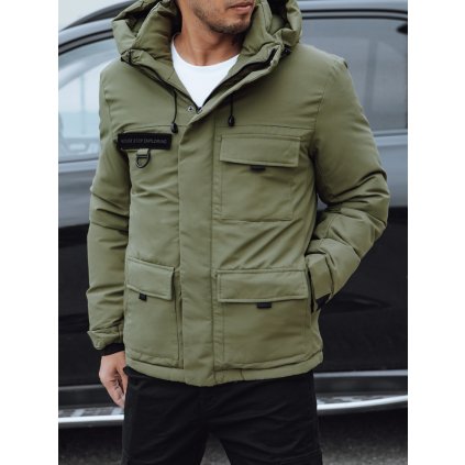 201128 panska zimni bunda s kapuci dstreet tx4756 velikost s 48 barva zelena