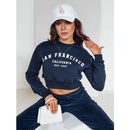 201179 damska mikina s potiskem san francisco dstreet by1344 velikost s barva modra