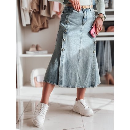 201368 damska dzinova sukne midi demilovo dstreet cy0487 velikost s barva modra svetle