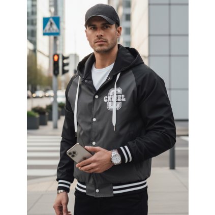 201389 10 panska bunda s kapuci dstreet tx5017 velikost m barva seda svetle