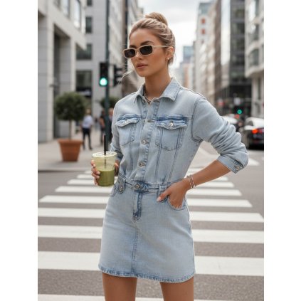 201470 4 damske dzinove saty mini jensaga dstreet ey2592 velikost s barva modra svetle