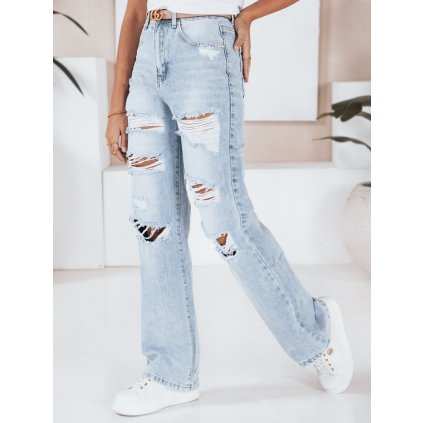 201779 damske dziny dstreet uy2801 s sirokou nohavici velikost s barva modra svetle