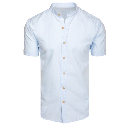 202544 panska kosile s kratkym rukavem dstreet kx1048 velikost m barva modra svetle