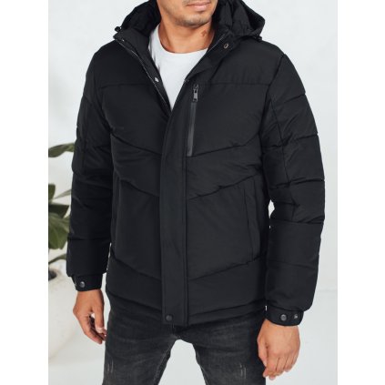 202604 panska prosivana zimni bunda s kapuci dstreet tx5069 velikost s barva cerna