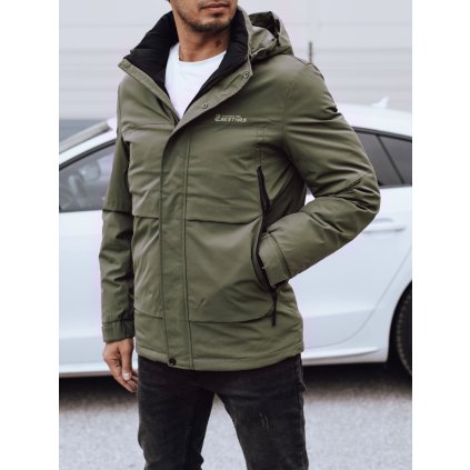 203624 panska zimni bunda s kapuci dstreet tx4909 velikost m barva zelena