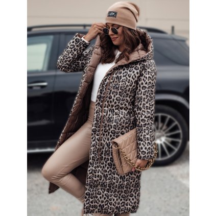 203627 damska dlouha bunda s kapuci velvetti dstreet ty4650 velikost s barva hneda