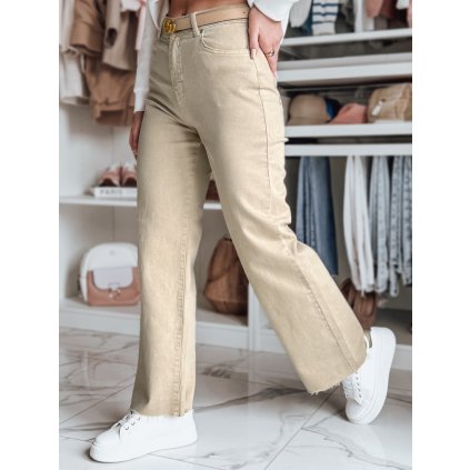 203873 damske dziny wide leg luxeflow dstreet uy2364 velikost s barva bezova
