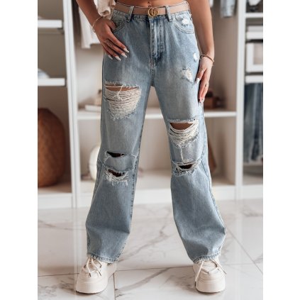 204002 damske dziny wide leg derovane nowista dstreet uy2426 velikost s barva modra svetle