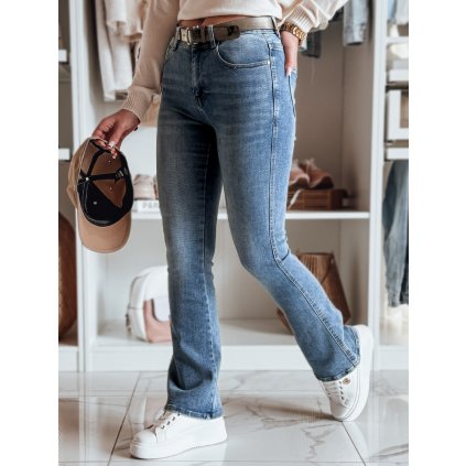204083 damske dziny do zvonu s paskem fitlow dstreet uy2466 velikost 28 barva modra svetle