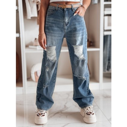 204143 damske dziny wide leg derovane demarip dstreet uy2486 velikost s barva modra svetle