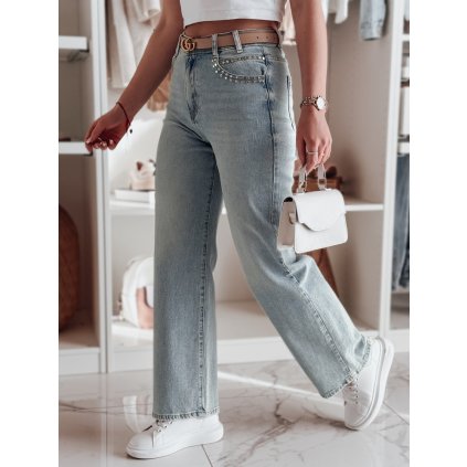 204173 damske dziny wide leg modnevis dstreet uy2498 velikost s barva modra svetle