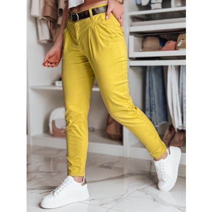 204197 damske kalhoty s paskem modela dstreet uy2563 velikost m barva zluta