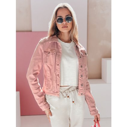 204362 damska kratka dzinova bunda pastello dstreet ty4909 velikost s barva ruzova