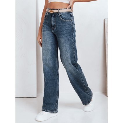 204506 damske modre dziny siroke nohavice dstreet uy2777 velikost xs 34 barva modra svetle