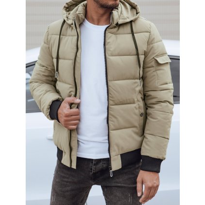 203582 panska zimni bunda s kapuci dstreet tx4838 velikost m 48 barva bezova