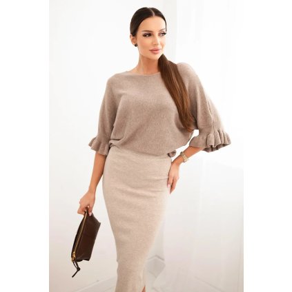 215102 damska viskozova tuzkova sukne s elastickym pasem velikost uni barva bezova