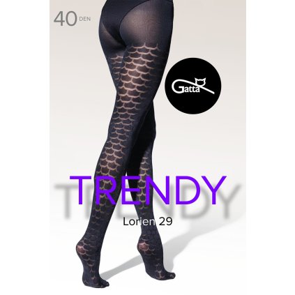 205259 damske puncochace se vzorem gatta lorien 29 40 den velikost 4 l barva cerna