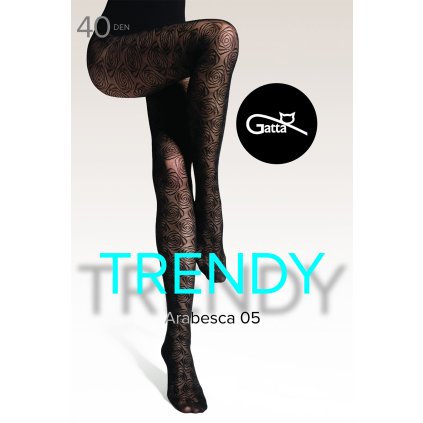 205283 1 damske puncochace se vzorem gatta arabesca 05 40 den velikost 4 l barva cerna