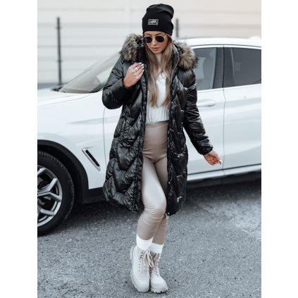 207491 damska zimni bunda elecio s kapuci dstreet ty4681 velikost s barva cerna