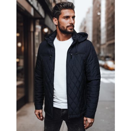 207515 panska bunda s kapuci prosivana dstreet tx4988 velikost m barva modra