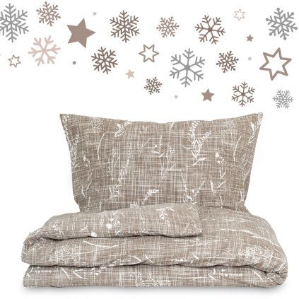 207578 2 klasicke lozni flanelove povleceni 140x200 70x90cm podzim bezovy 407965 1 wm0