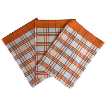 208262 1443 3 kuchynske uterky 3ks extra sava tradicni karo oranzove dadka vracov