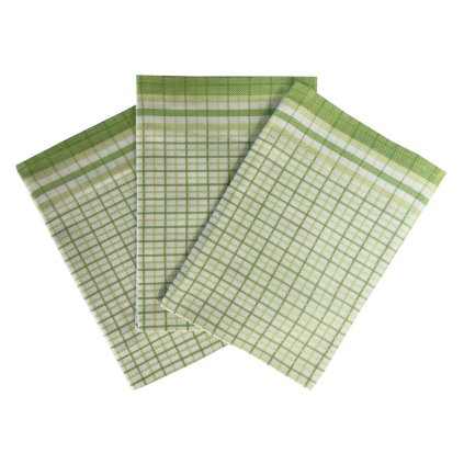 208565 1944 3 kuchynske uterky 3ks bambus kostka mala zelena dadka vracov