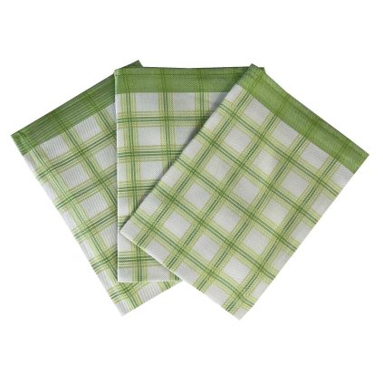 209621 3747 2 kuchynske uterky 3ks bambus kostka velka zelena dadka vracov