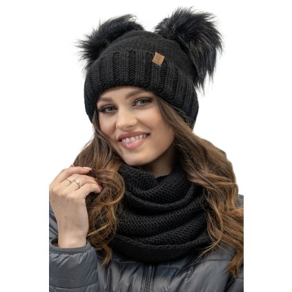 213470 11 komplet cepice sala a rukavice vivisence 70106kmpl velikost uni barva cerna