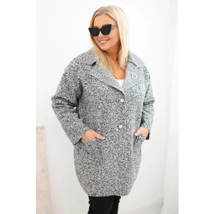 215150 damsky kabat art0257 plus size s kapsami velikost uni barva bezova