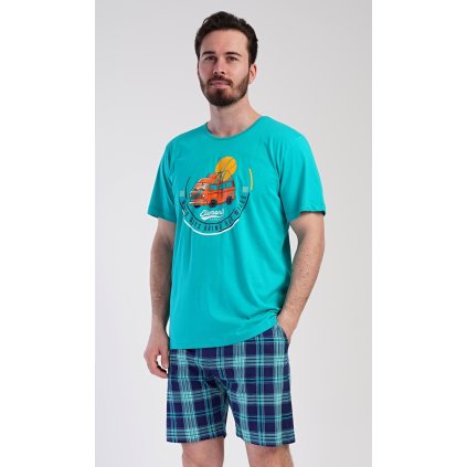 215672 panske pyzamo sortky adventure barva modra velikost m