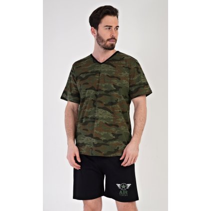 215702 panske pyzamo sortky air forces barva zelena velikost m