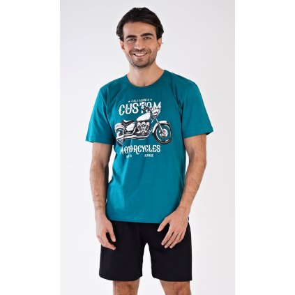 215714 panske pyzamo sortky motocykl barva seda tmave velikost m