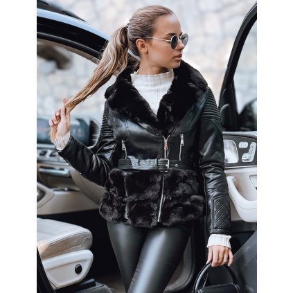 215999 damska bunda ramoneska s koziskem dstreet ty5274 velikost s barva cerna
