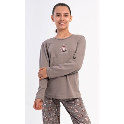 216239 5 detske pyzamo dlouhe sobik barva bezova velikost 5 6