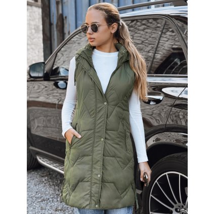 216821 damska prosivana vesta dstreet ty5264 velikost s barva zelena