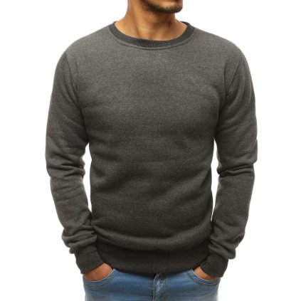 217196 panska mikina bez kapuce antracitova bx2405 velikost m barva seda tmave