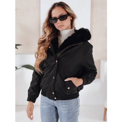 217439 damska zimni bunda s kapuci vessada dstreet ty5059 velikost s barva cerna