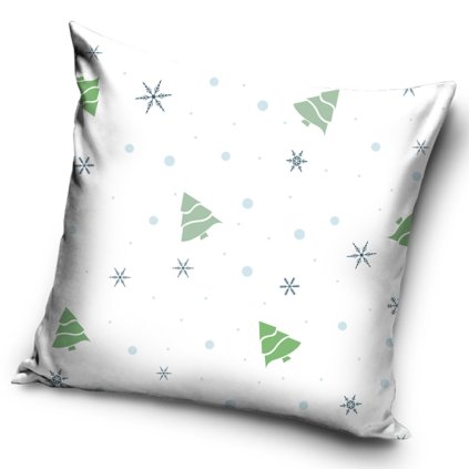 218072 44791 dekoracni polstarek bile vanoce 40x40 cm pod
