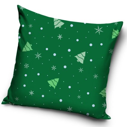 218078 44770 dekoracni polstarek zelene vanoce 40x40 cm pod