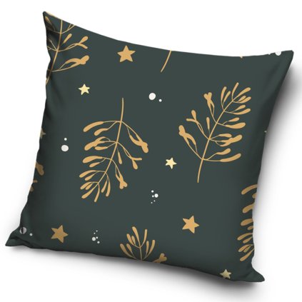 218111 44773 velurovy povlak na polstarek sede kouzlo jmeli 40x40 cm posz