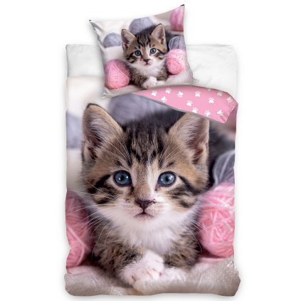 218480 44629 bavlnene povleceni kotatko s klubicky